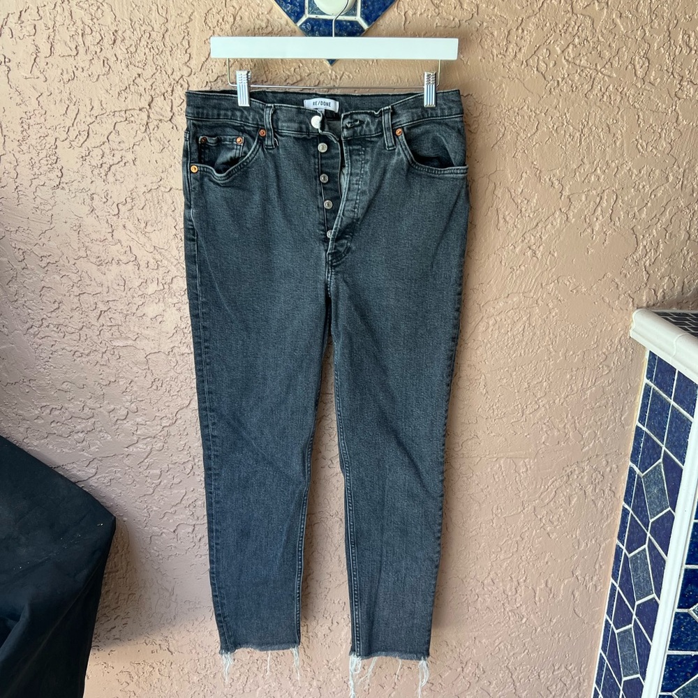 Re/Done Charcoal High Rise Jeans